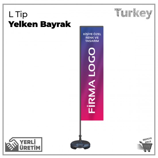 L Tip Yelken Bayrak Plaj Bayrağı